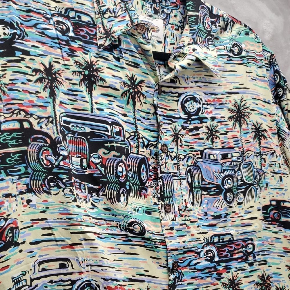 ART OF EDDY REYN SPOONER | MEDIUM MEN'S VTG SHORT SLEEVE HAWAIIAN SHIRT